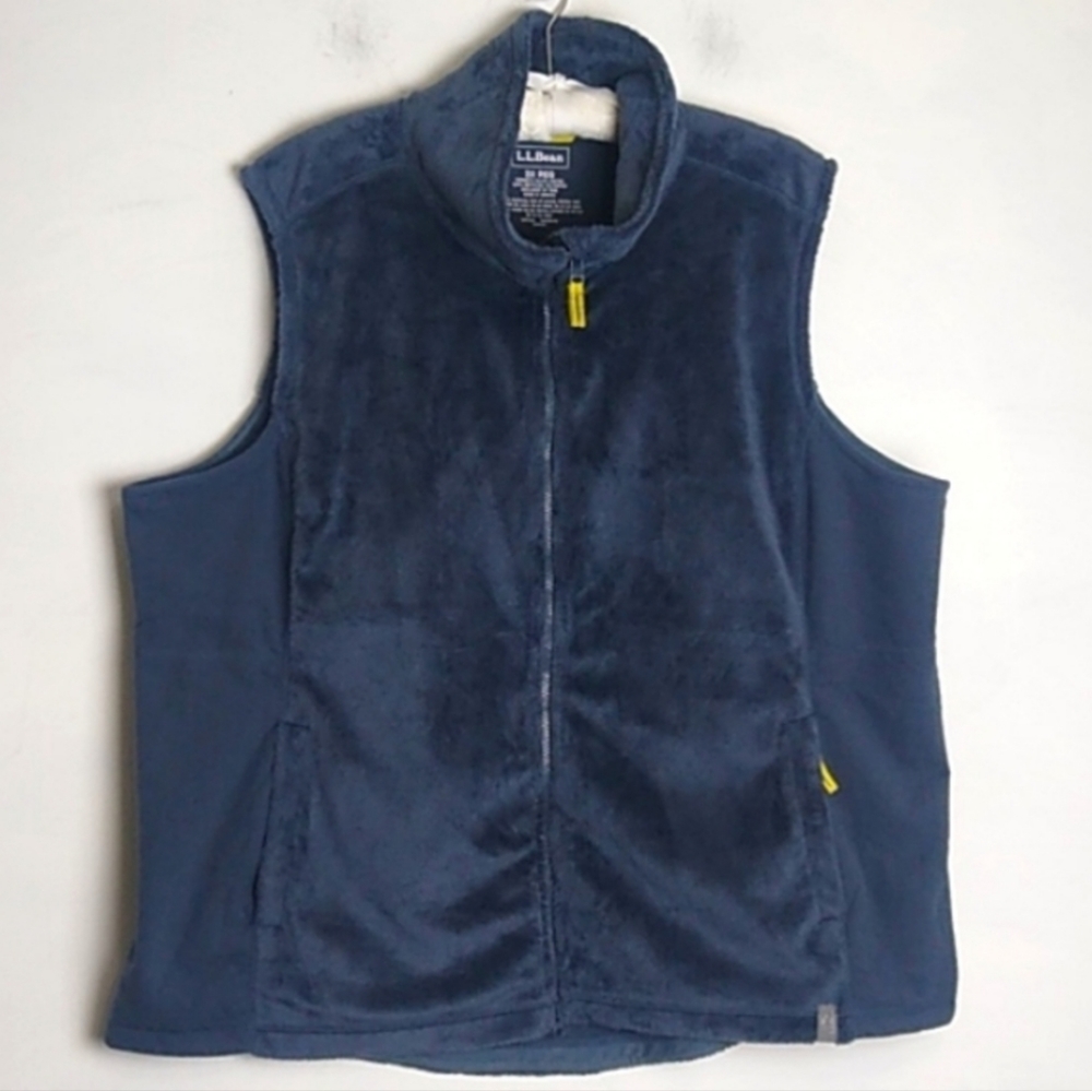 L.L. Bean Women's Gray FLEECE Vest style 506715 3x Regular